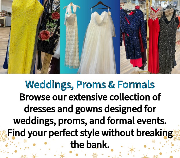 Gowns & dresses for weddings, proms & formal events.